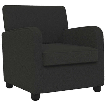 Armchair Black Faux Lamb Fleece