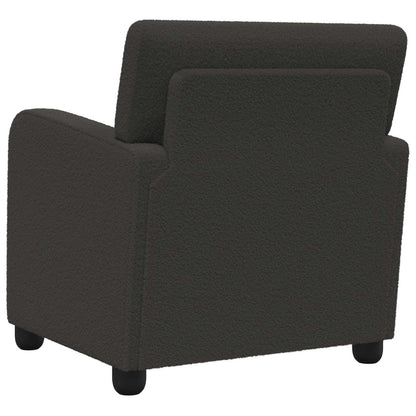 Armchair Black Faux Lamb Fleece