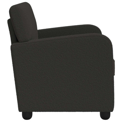 Armchair Black Faux Lamb Fleece