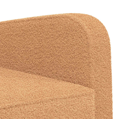 Armchair Beige Faux Lamb Fleece