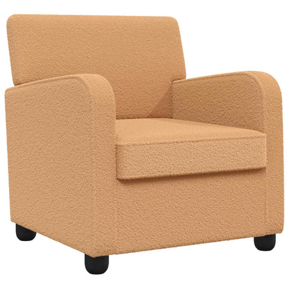 Armchair Beige Faux Lamb Fleece