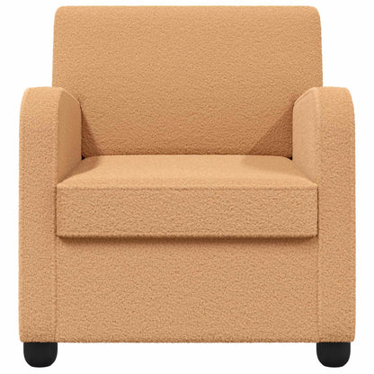 Armchair Beige Faux Lamb Fleece