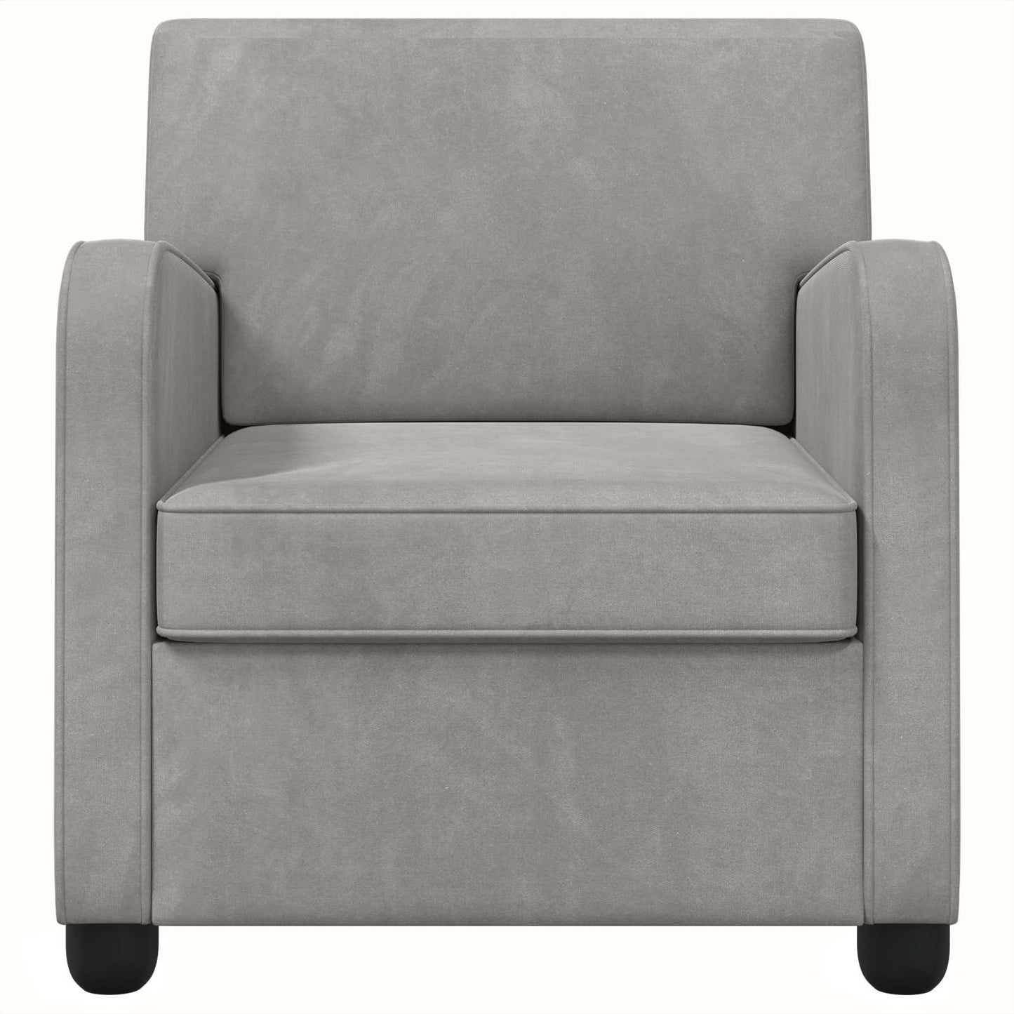Armchair Light Grey Velvet