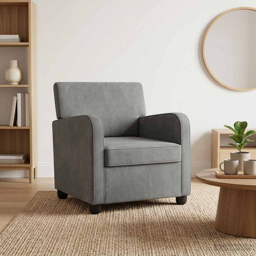 Armchair Dark Grey Velvet