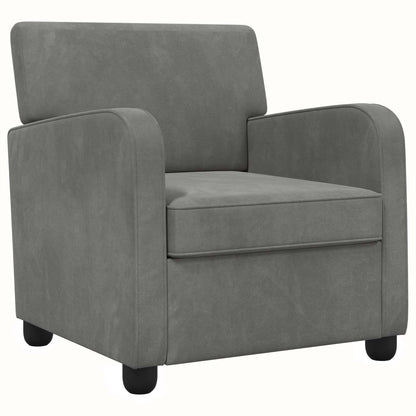 Armchair Dark Grey Velvet