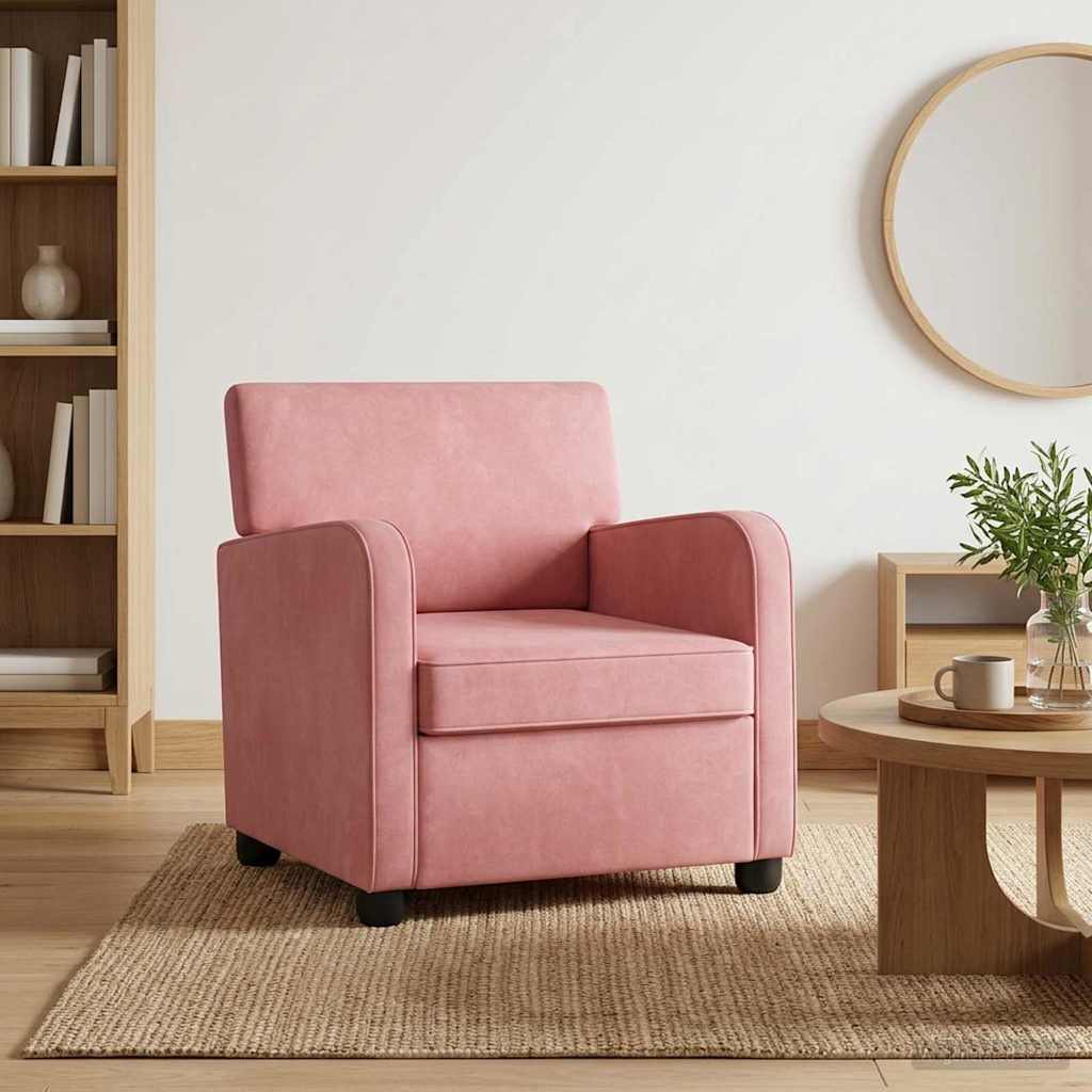 Armchair Pink Velvet