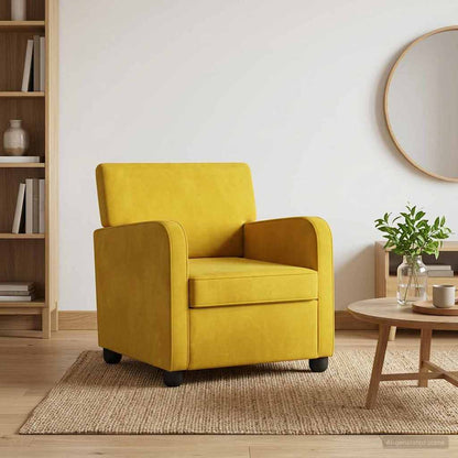 Armchair Yellow Velvet