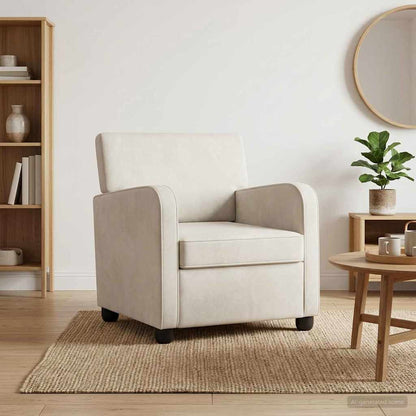 Armchair Cream Velvet
