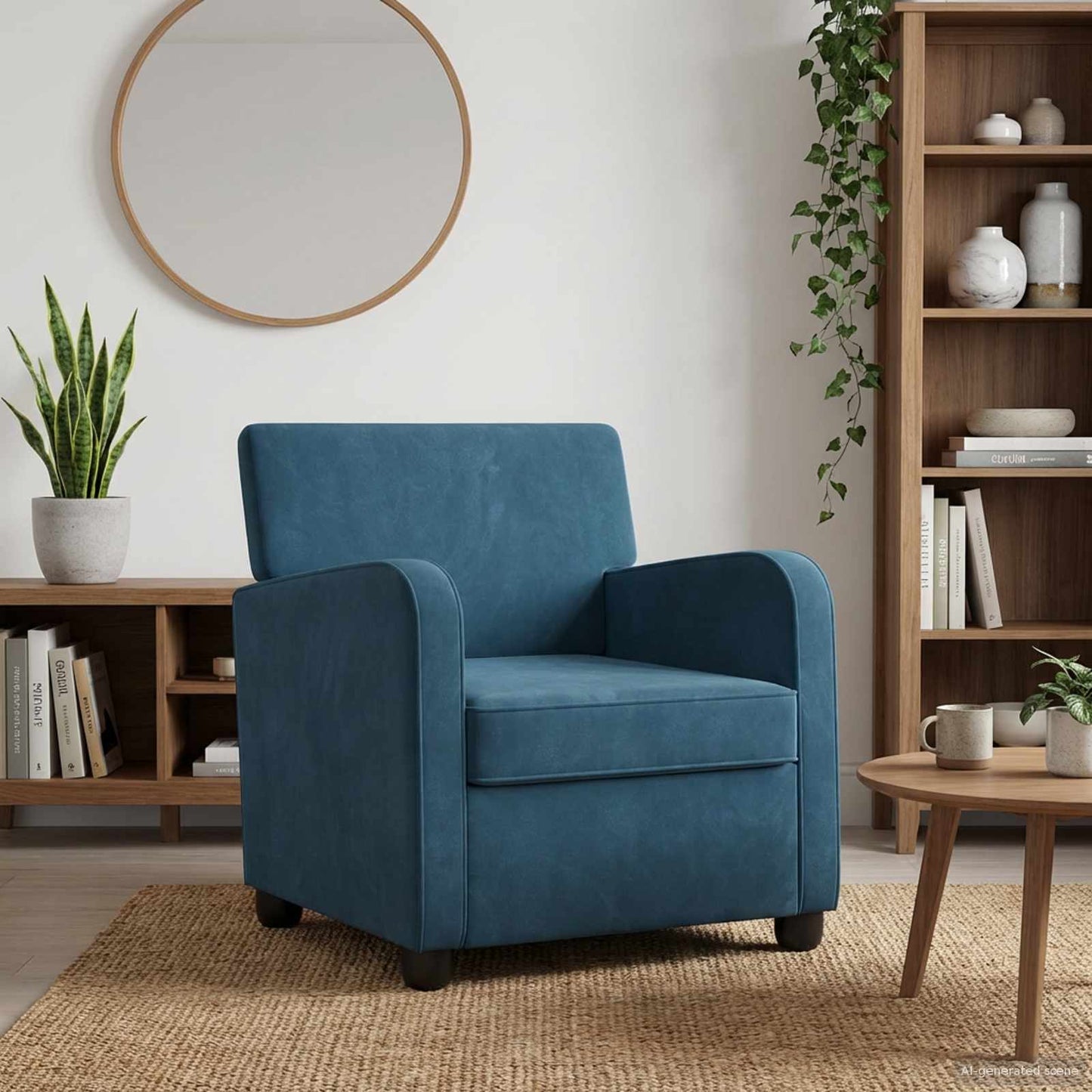 Armchair Blue Velvet