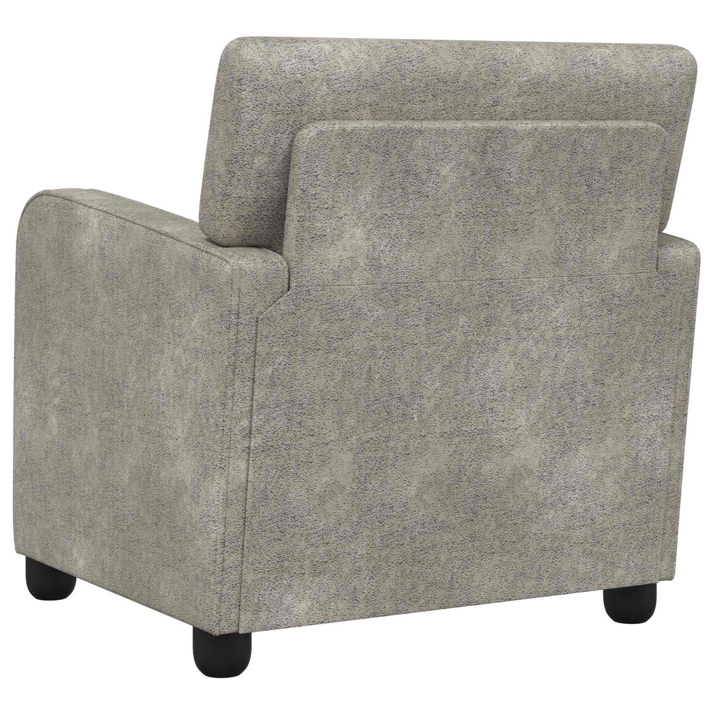 Armchair Light Grey Faux Suede Leather
