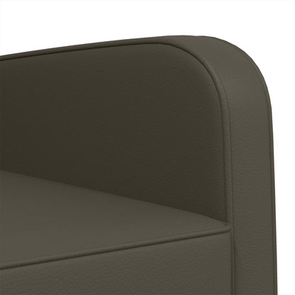 Armchair Grey Faux Leather
