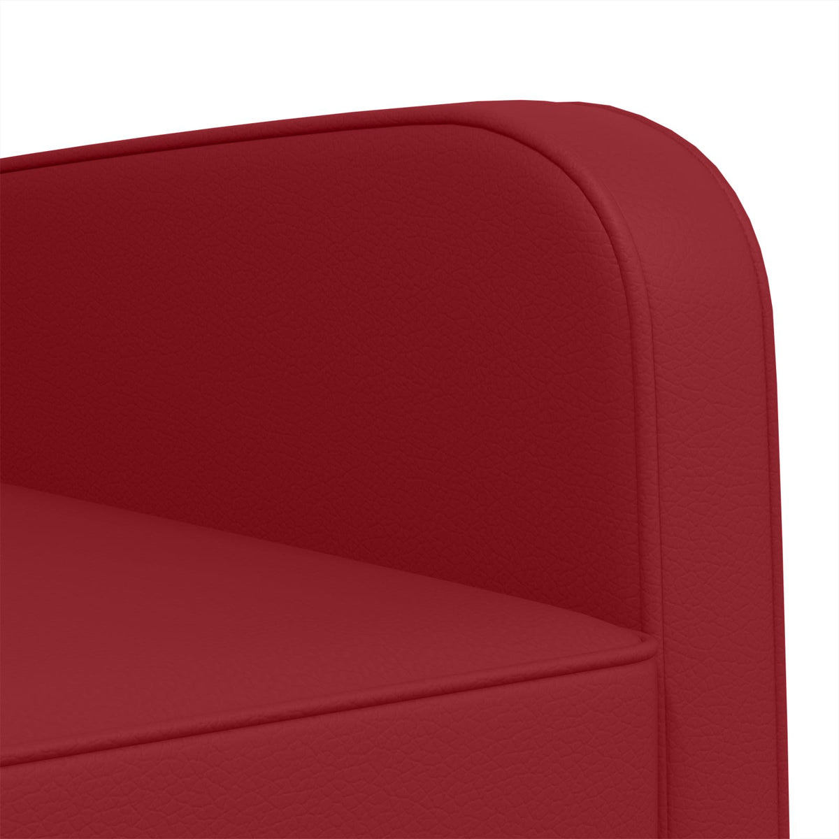 Armchair Wine Red Faux Leather
