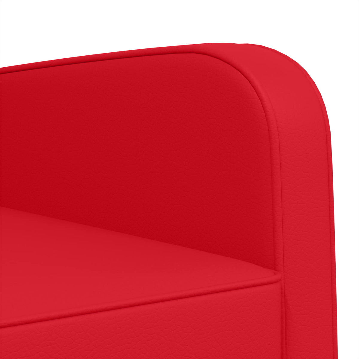 Armchair Red Faux Leather