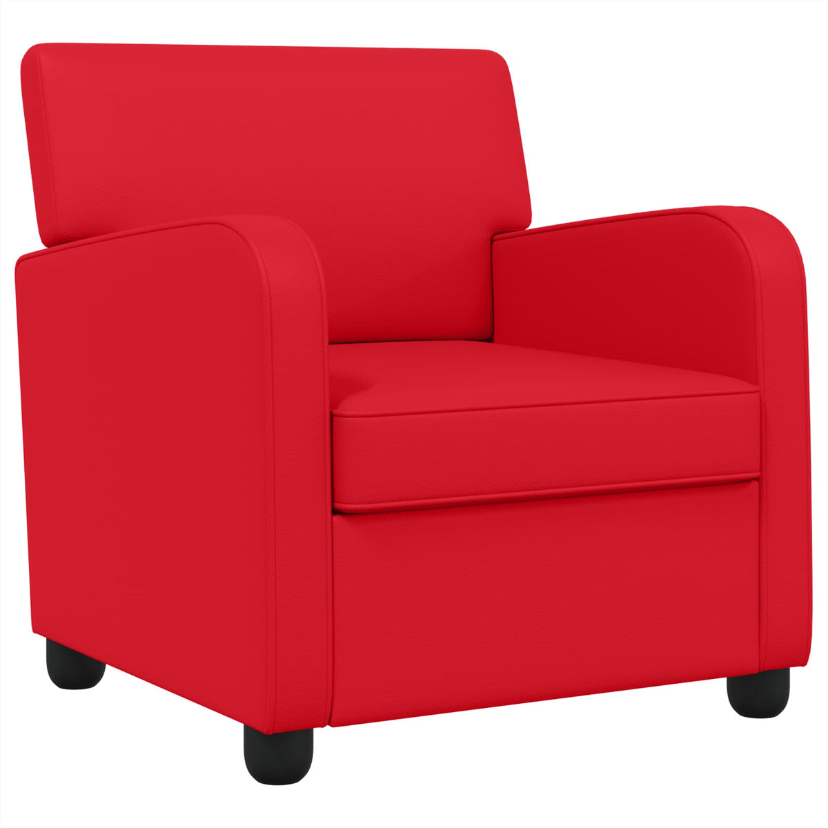 Armchair Red Faux Leather