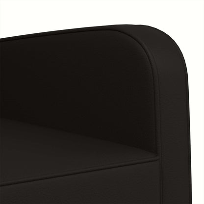 Armchair Black Faux Leather