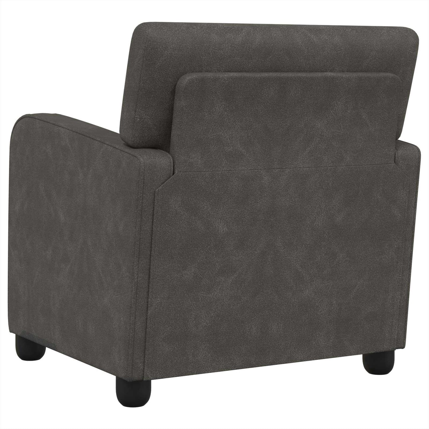 Armchair Antique Black Faux Leather