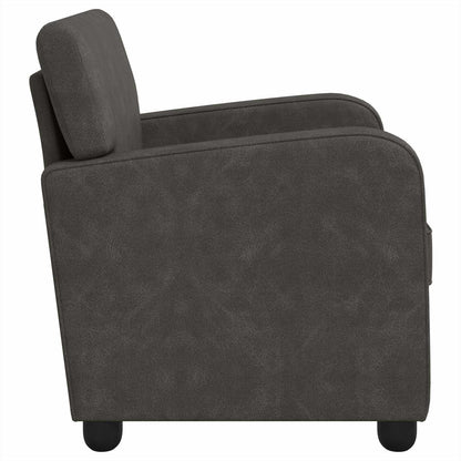 Armchair Antique Black Faux Leather