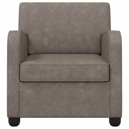 Armchair Antique Grey Faux Leather
