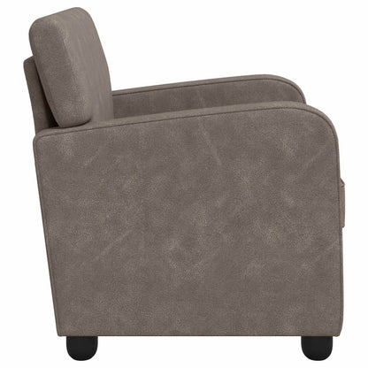 Armchair Antique Grey Faux Leather