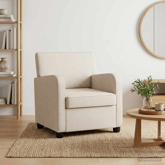 Armchair Cream Chenille