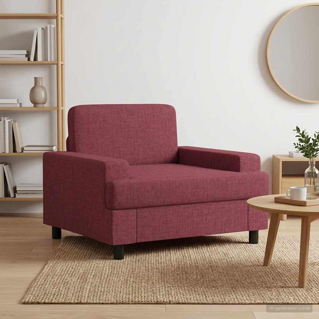 Armchair Wine Red Fabric
