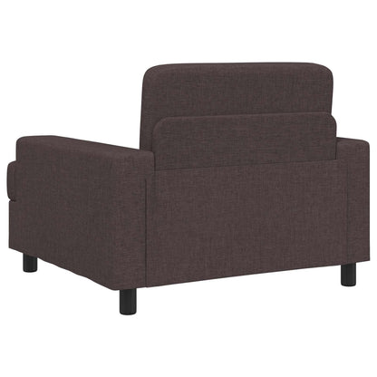 Armchair Dark Brown Fabric