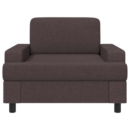 Armchair Dark Brown Fabric