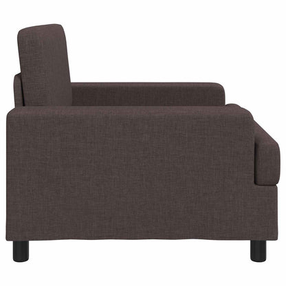 Armchair Dark Brown Fabric