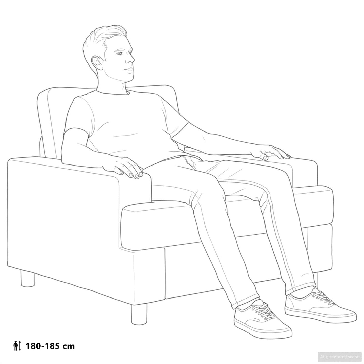Armchair Blue Fabric