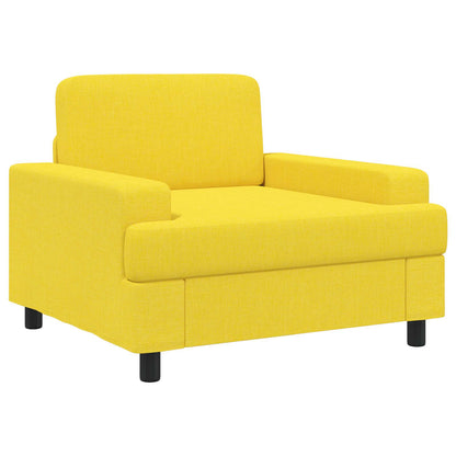 Armchair Light Yellow Fabric