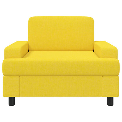 Armchair Light Yellow Fabric