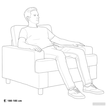 Armchair White Fabric