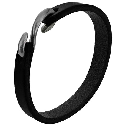 Leather Strap Black 200 x 0.5 cm Leather