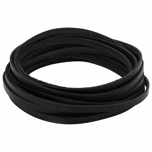 Leather Strap Black 200 x 0.6 cm Leather