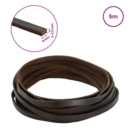 Leather Strap Dark Brown 500 x 0.8 cm Leather