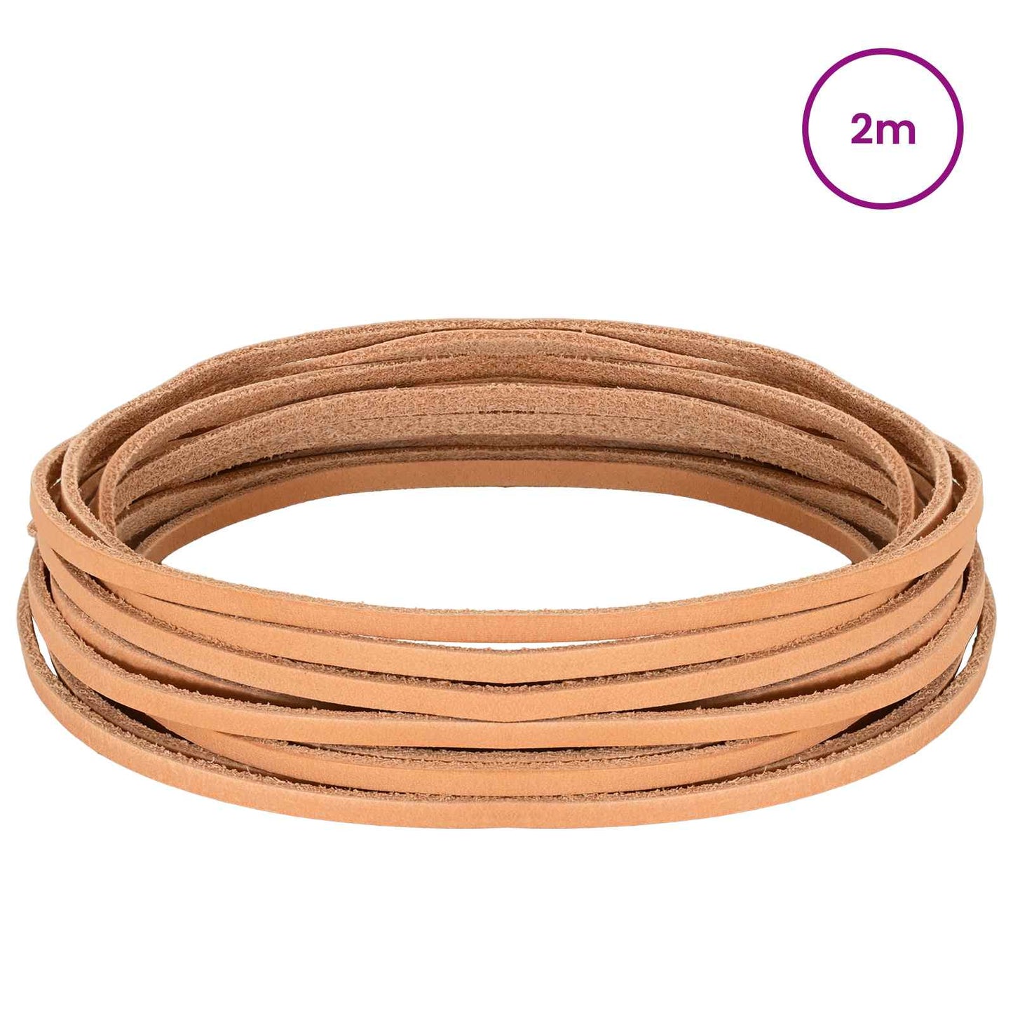 Leather Strap Light Brown 200 x 0.4 cm Leather