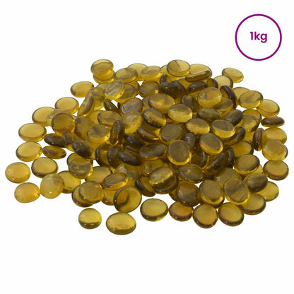 Glass Nugget 17-19 mm Yellow Glass