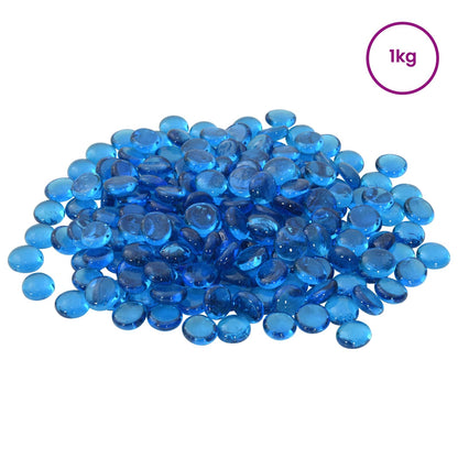Glass Nugget 17-19 mm Sky Blue Glass