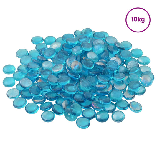 Glass Nugget 17-19 mm Aqua Blue Glass