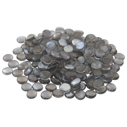 Glass Nugget 17-19 mm Purple Grey Glass