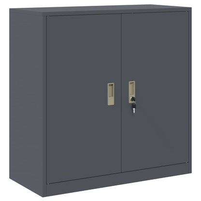 Storage Cabinet 2 pcs Anthracite 90 x 40 x 130 cm Steel