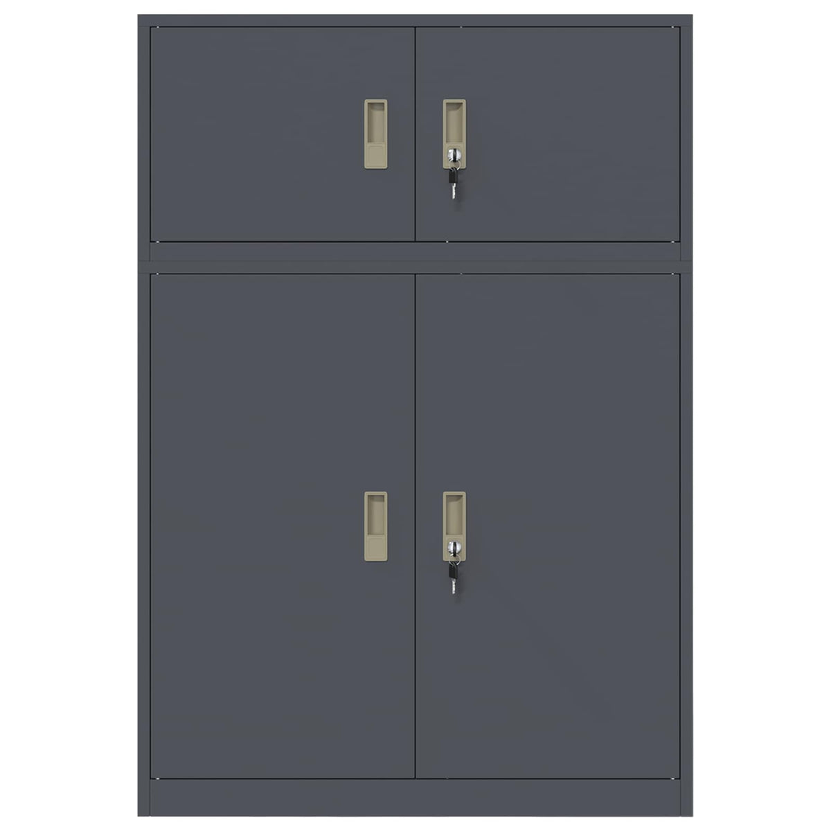 Storage Cabinet 2 pcs Anthracite 90 x 40 x 130 cm Steel