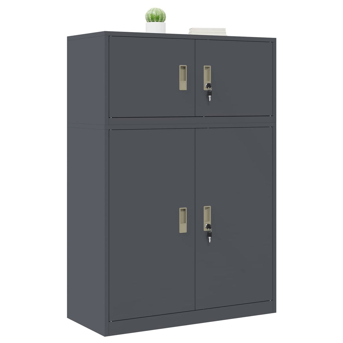 Storage Cabinet 2 pcs Anthracite 90 x 40 x 130 cm Steel
