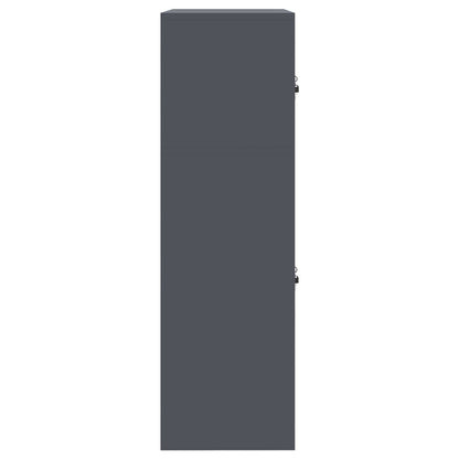 Storage Cabinet 2 pcs Anthracite 90 x 40 x 130 cm Steel