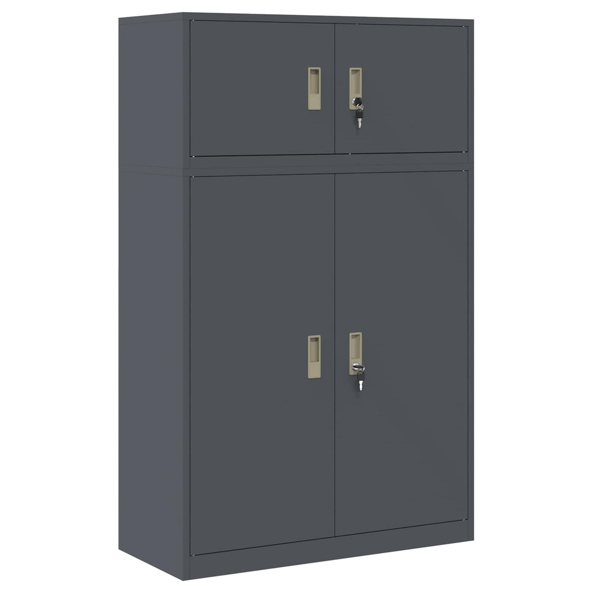 Storage Cabinet 2 pcs Anthracite 90 x 40 x 145 cm Steel