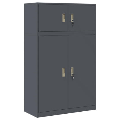 Storage Cabinet 2 pcs Anthracite 90 x 40 x 145 cm Steel