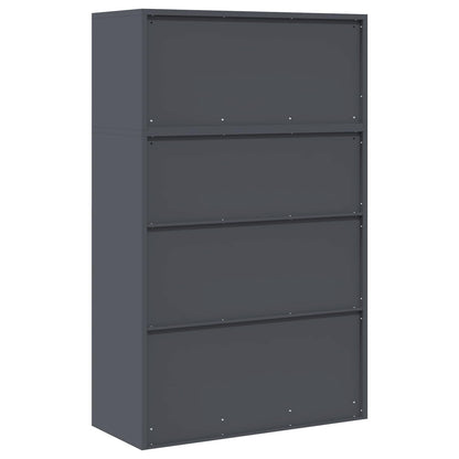 Storage Cabinet 2 pcs Anthracite 90 x 40 x 145 cm Steel