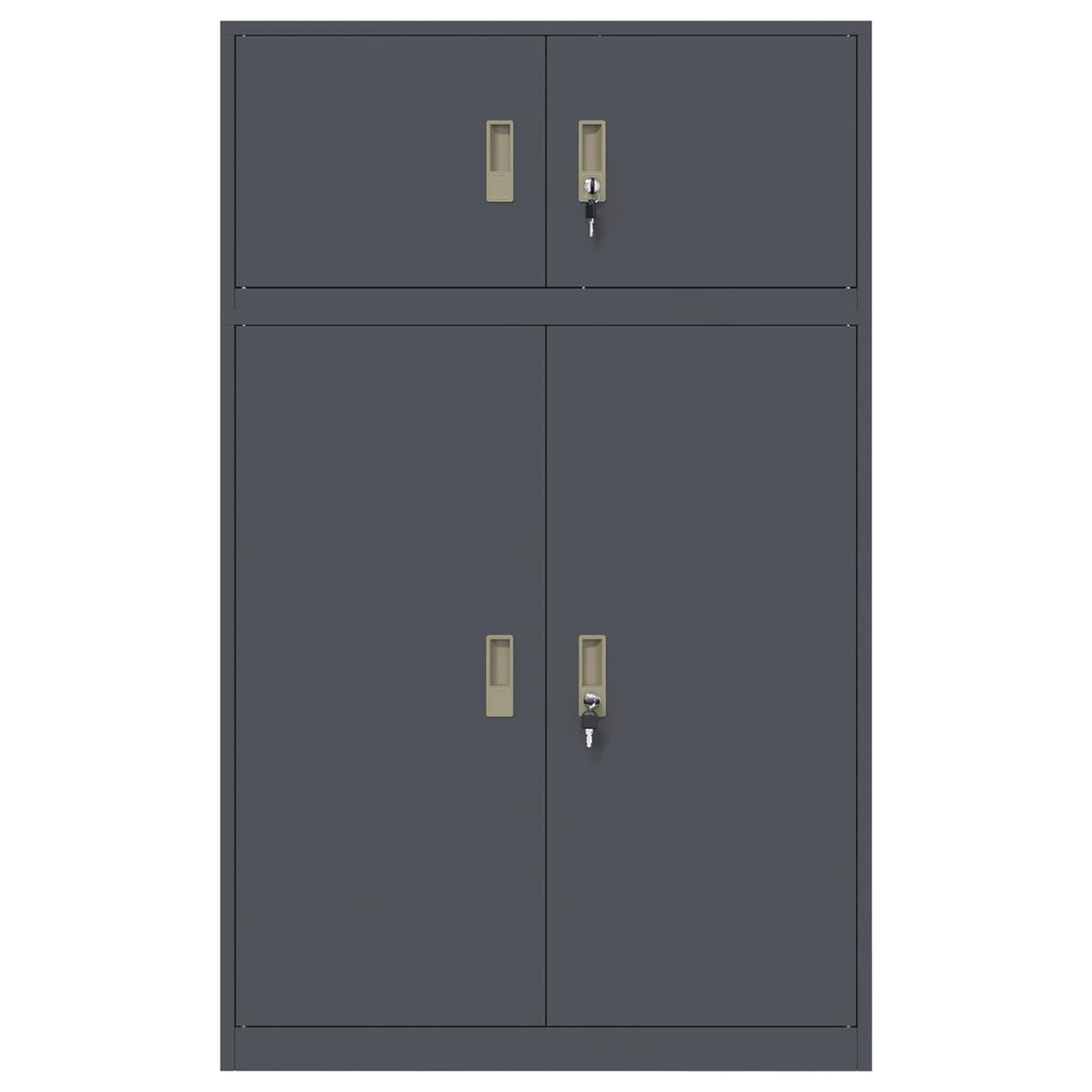Storage Cabinet 2 pcs Anthracite 90 x 40 x 145 cm Steel