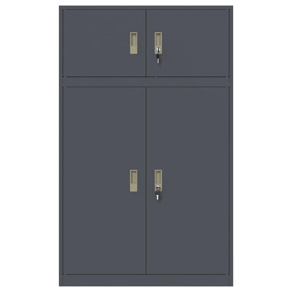 Storage Cabinet 2 pcs Anthracite 90 x 40 x 145 cm Steel