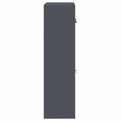 Storage Cabinet 2 pcs Anthracite 90 x 40 x 145 cm Steel